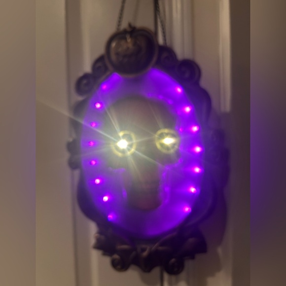 15” Light Up Emerging Skull Frame Halloween Decorative Prop Indoor Window Hanger - Picture 13 of 15